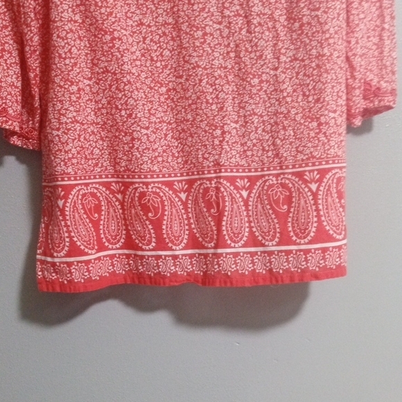 Rose And Thyme Women's Pink/White Floral Tunic Top Size XL - Picture 4 of 7